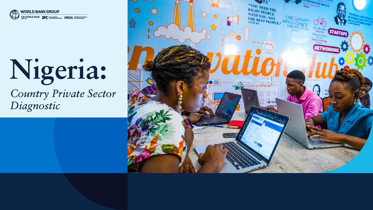 WBG_Energy's tweet image. Attracting private sector-led growth & investment can create jobs and diversify the economy. The #Nigeria Country Private Sector Diagnostic (CPSD) identifies key sectors for private investment: broadband, pharmaceuticals, solar energy, and agriculture.
🔗 wrld.bg/yuTY50WsIwK