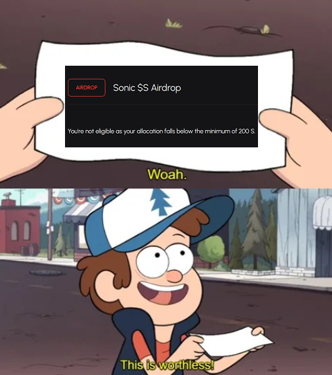 So happy to have participated in this amazing airdrop. I am the dust and I'm not worthy enough it seems. Thx a lot <a href="/SonicLabs/">Sonic</a>. Truly the next tech