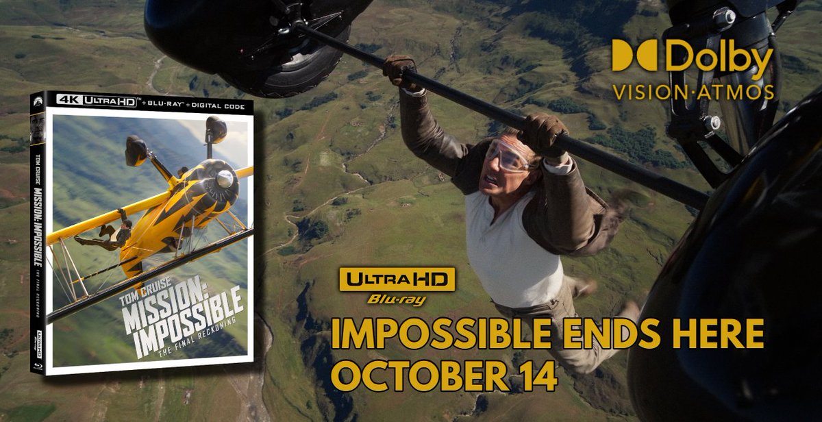 Mission: Impossible - Final Reckoning lands on 4K Ultra HD Blu-ray Oct 14! Immerse in Dolby Atmos audio, plus deleted scenes &amp; commentaries. Perfect for Mission fans! redd.it/1m6l6pu #MissionImpossible #4KUltraHD #DolbyAtmos
