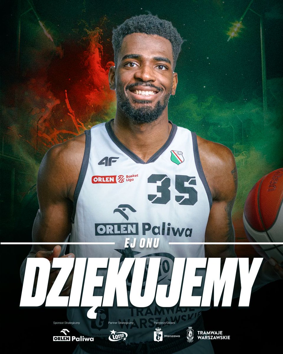 LegiaKosz's tweet image. EJ Onu ลผegna siฤ z Legiฤ
๐ค
EJ, dziฤkujemy za Twojฤ
energiฤ, efektowne wsady i walkฤ pod koszem! Cieszymy siฤ, ลผe byลeล czฤลciฤ
naszego mistrzowskiego zespoลu! โค๏ธ ลปyczymy powodzenia w dalszej karierze i do zobaczenia na koszykarskich parkietach! ๐
๐Umowa z zawodnikiem zostaลaโฆ