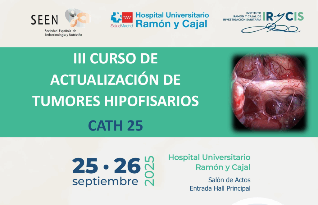 SAEDYN (@saedyn_) on Twitter photo III Curso Actualización #Tumores #Hipofisarios
#CATH25
🏥Hospital U. Ramón y Cajal. Madrid
🗓️25-26 Septiembre 2025
🧑🤝🧑Coordinan Dres <a href="/Marta_Araujo_C/">Marta Araujo-Castro, MD, PhD</a> , <a href="/FeliciaAHanzu/">Felicia Alexandra Hanzu</a> y Víctor Rodríguez Berrocal
<a href="/sociedadSEEN/">Sociedad SEEN</a>
<a href="/RecordatiD/">Recordati Rare Diseases</a> <a href="/esteve_es/">Alejandro Esteve</a>
🔗saedyn.es/neuroendocrino… III Curso Actualización #Tumores #Hipofisarios
#CATH25
🏥Hospital U. Ramón y Cajal. Madrid
🗓️25-26 Septiembre 2025
🧑🤝🧑Coordinan Dres <a href="/Marta_Araujo_C/">Marta Araujo-Castro, MD, PhD</a> , <a href="/FeliciaAHanzu/">Felicia Alexandra Hanzu</a> y Víctor Rodríguez Berrocal
<a href="/sociedadSEEN/">Sociedad SEEN</a>
<a href="/RecordatiD/">Recordati Rare Diseases</a> <a href="/esteve_es/">Alejandro Esteve</a>
🔗saedyn.es/neuroendocrino…