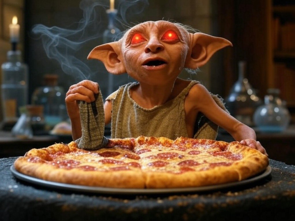 Dobby_Coin's tweet photo. Dobby has tried pizza.. thought it was a spell at first, making such a mess but tasting like joy!
Dobby might need a new spell for cleaning after this!
Taste freedom, Follow Dobby 🍕🧦
#PizzaMagic #DobbyisFree #HarryPotter https://t.co/SiFOKfuG3F
