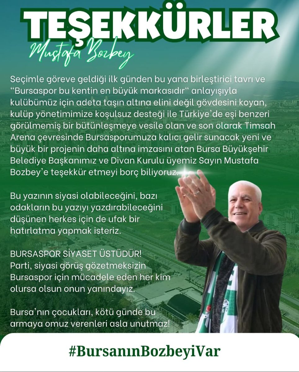 Bursasporumcom's tweet photo. Teşekkürler Mustafa Bozbey !

#BursanınBozbeyiVar https://t.co/1P0O6FUukP
