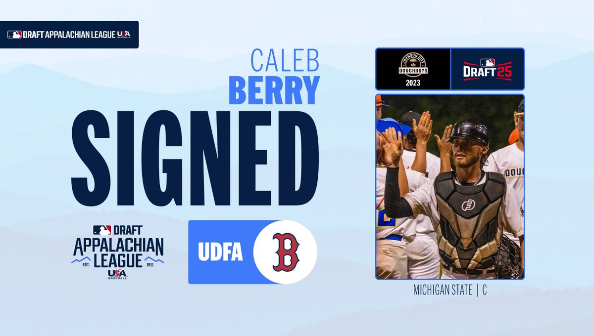 Caleb Berry ➡️ <a href="/RedSox/">Red Sox</a> 

#AppyLeague | <a href="/BerryHalls87/">Berry</a> | <a href="/JC_Doughboys/">Johnson City Doughboys</a> '23