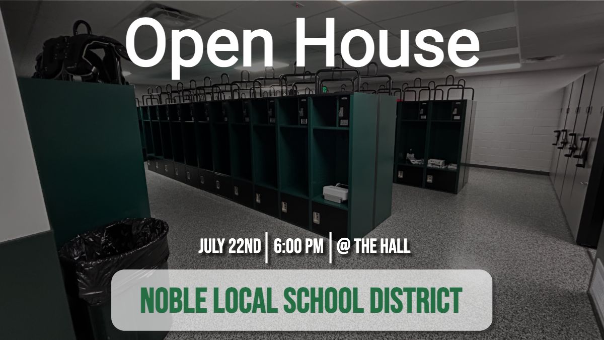Reminder: "The Hall" Building Renovation Open House Tonight!
Date: Today
Time: 6:00 PM
Location: The Hall

Come see the fantastic upgrades to our building—everyone is welcome to stop by and check out the improvements! #NobleImpact 🟢