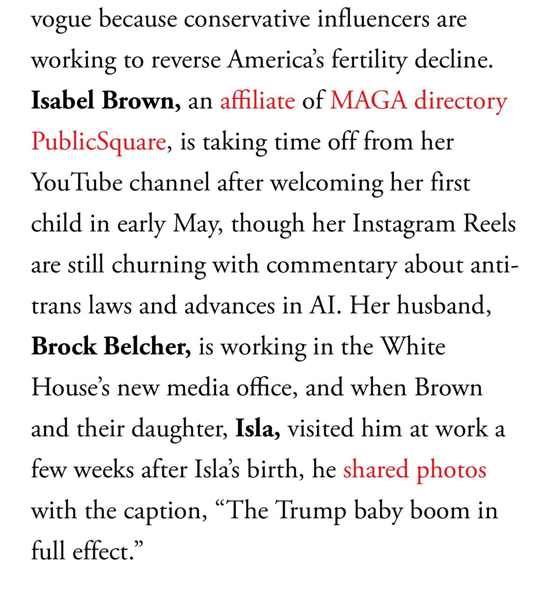 theisabelb's tweet image. How were none of you gonna tell me that Vanity Fair had a bone to pick with my family starting the Trump baby boom back in June HAHAHAHAHA
Just discovered this gem. What a time to be alive.