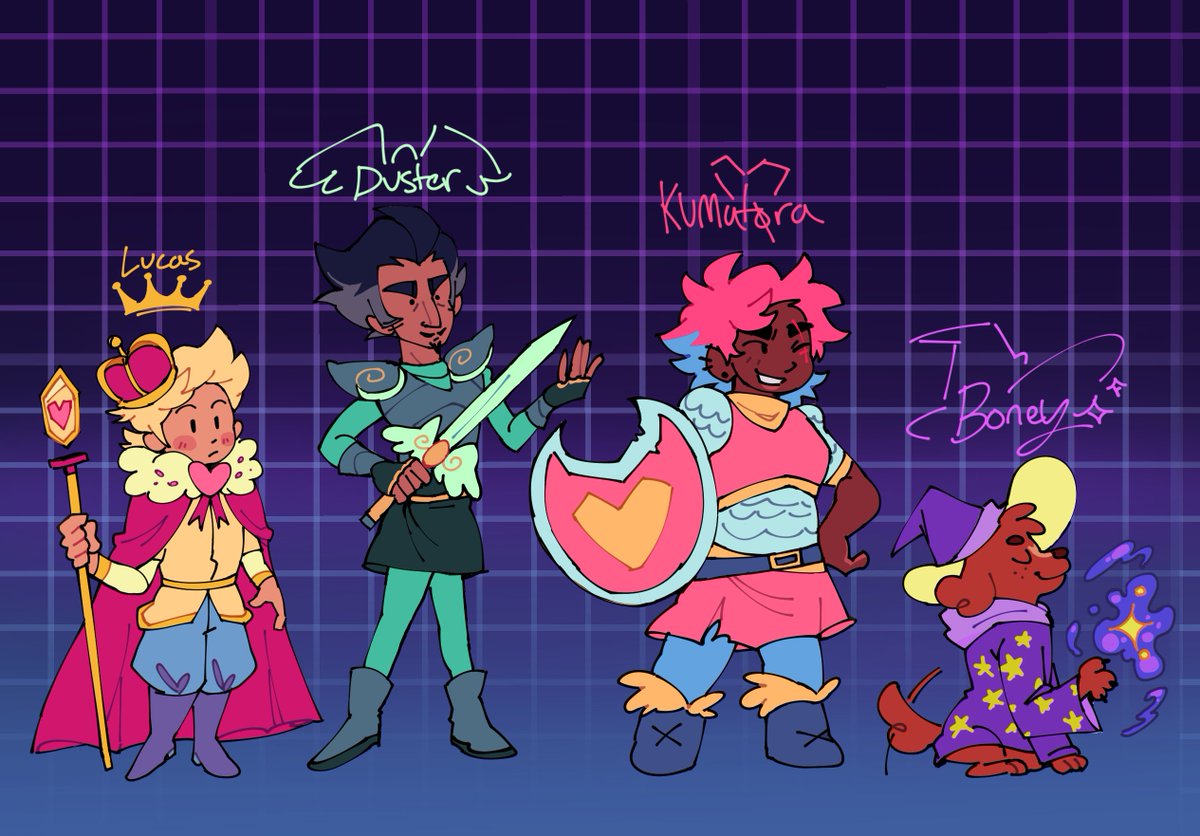 zekkopunks's tweet image. mother 3 dark world designs that are based purely off vibes and headcanons 🙏