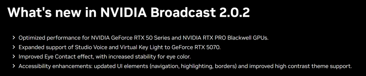 New NVIDIA Broadcast update is live 👍nvidia.com/en-us/geforce/…