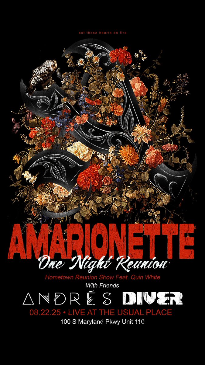 Our first show back with <a href="/thatblacksinger/">QEW</a> in 7 years. Also, it will be our only headliner for 2025.
🎟️ Amarionette.com/tour