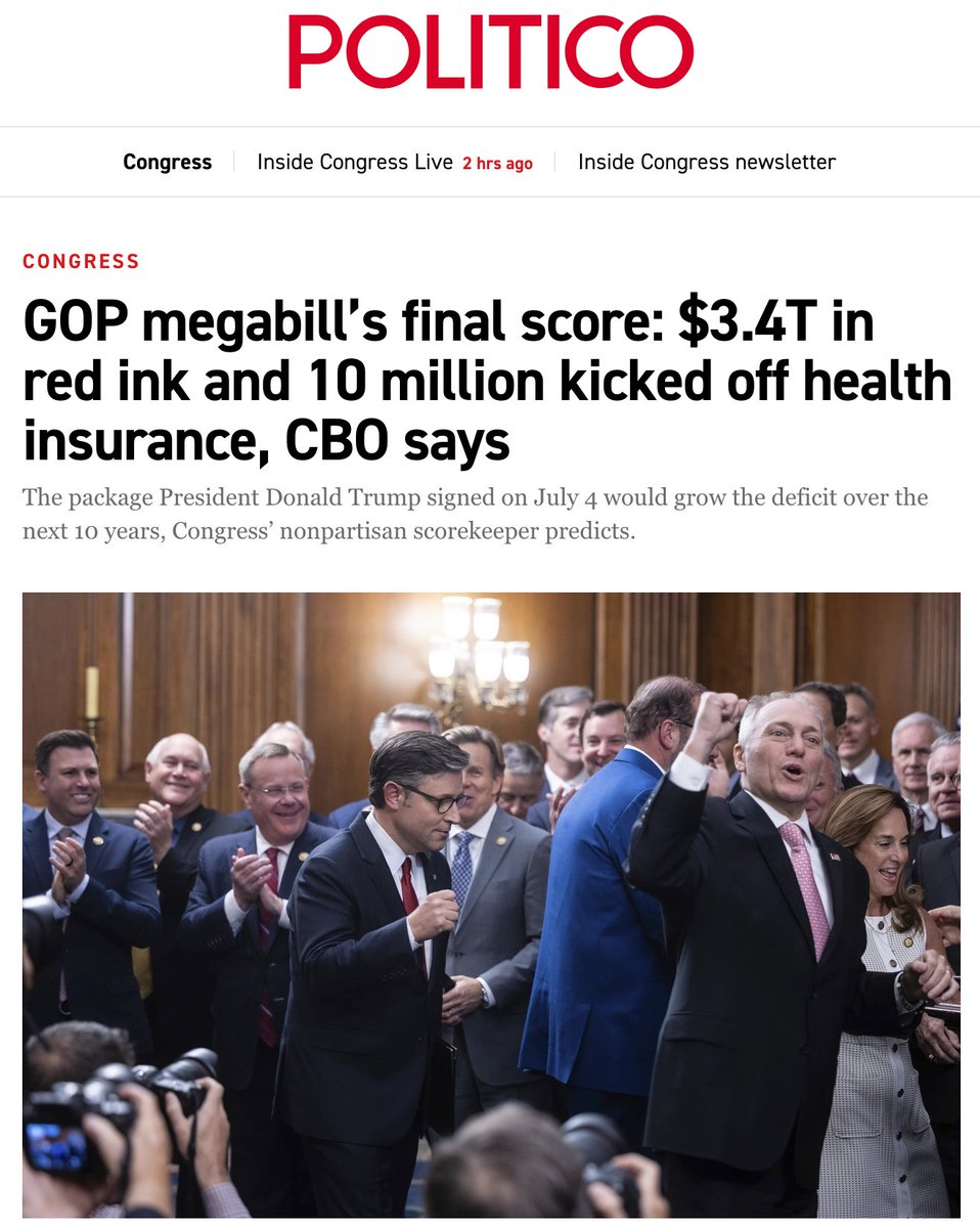 NCPSSM's tweet photo. There's nothing conservative about adding trillions to the debt OR kicking millions of people off of health care. SHAME! https://t.co/KPNJVRAzN4 #trump #gop #megabill #medicaid #debt #deficit #healthcare @politico @JAscholtes https://t.co/YWkqqbmxHw