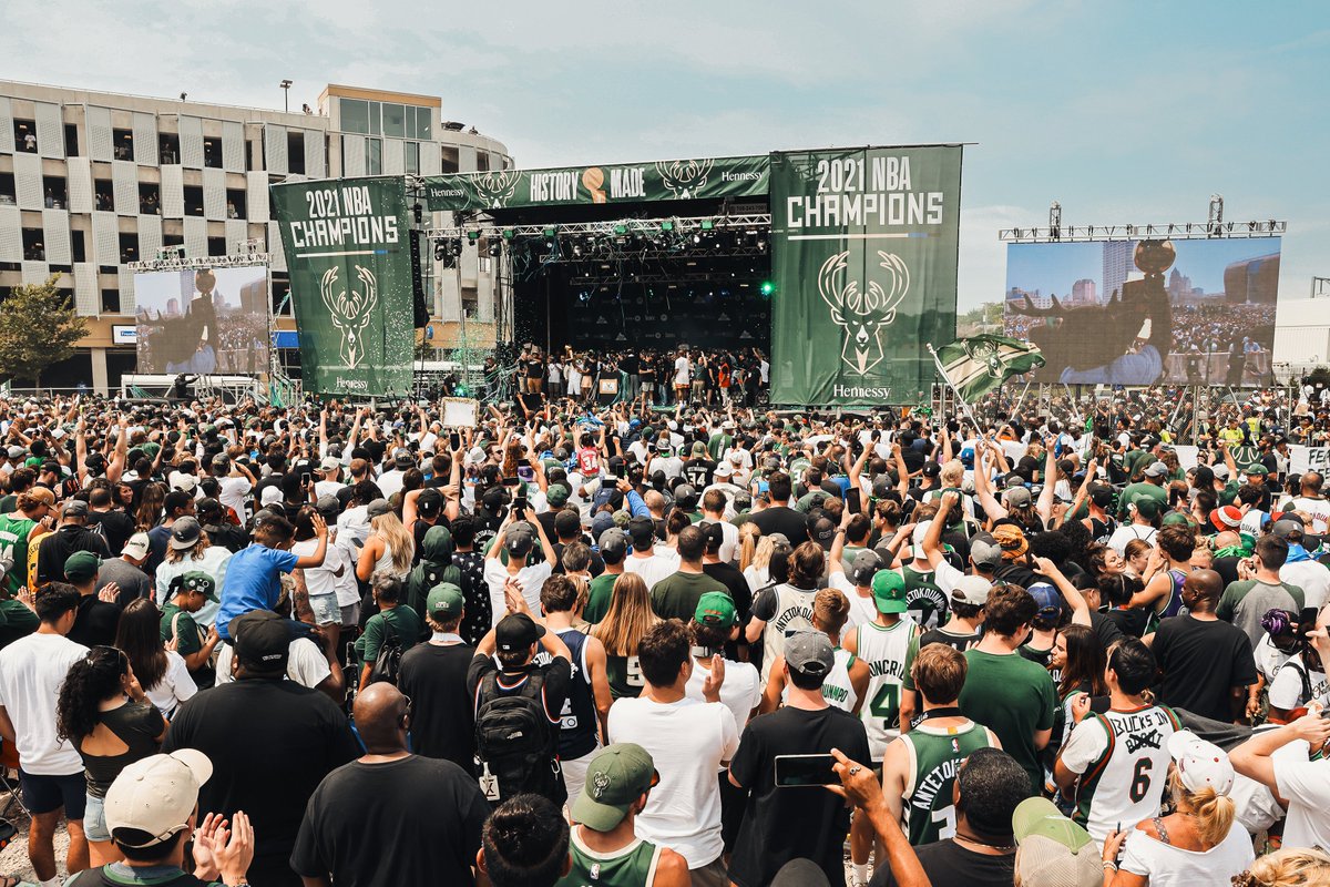 Bucks's tweet image. Four years ago today, we celebrated a championship with our city. 🏆