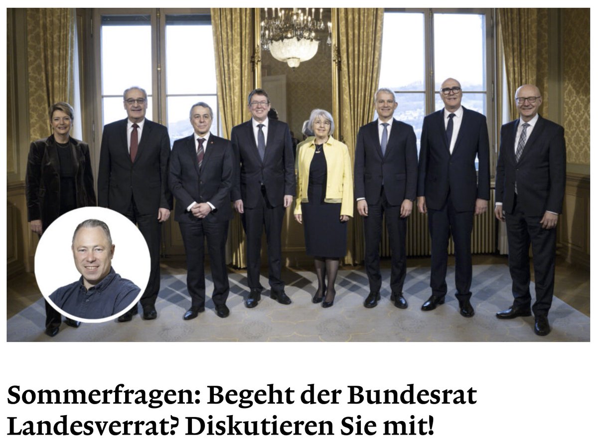 ABFSchweiz's tweet image. 🇨🇭Staatsstreich? Landesverrat? Eine Frage die auch ABF Schweiz öfters beschäftigt hat

Zum Artikel und zur Umfrage auf Weltwoche online weltwoche.ch/daily/sommerfr…

🔺Abonnieren Sie den Newsletter von ABF Schweiz und bleiben Sie auf dem Laufenden abfschweiz.ch/kontakt/

&quot;Mit der…