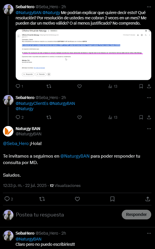 Seba_Hero's tweet photo. @NaturgyBAN @NaturgyClientEs @Naturgy DENME PELOTA LOCO! Me dice que les hable por privado, pero activan para que solo les pueda hablar gente verificada en twitter.. !! Necesito respuesta sobre esto que compartí en este twit:

https://t.co/ujw8HSrCt1 https://t.co/Mzd2Kh5vPB