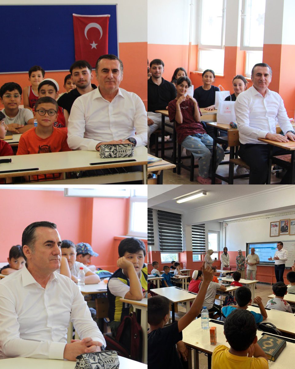 Kaymakamımız Mehmet Yıldız, Fatma Gözen Eralp Ortaokulunda Türkiye Gençlik Vakfı (TÜGVA) Yaz Okulu’nu ziyaret ederek, öğrencilerle bir araya geldi. Ziyarette Kaymakamımıza, TÜGVA İstanbul İl Temsilcisi Beytullah Çiçen ve Pendik İlçe Temsilcisi Tuncer Kuru eşlik ettiler.