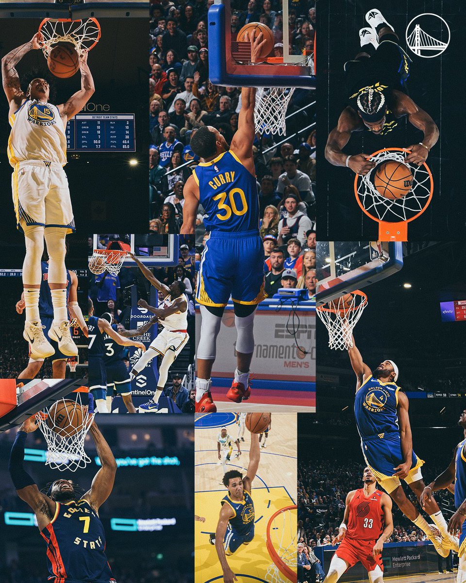 warriors's tweet image. Captured the moment when gravity became optional ๐
#NBADunkWeek