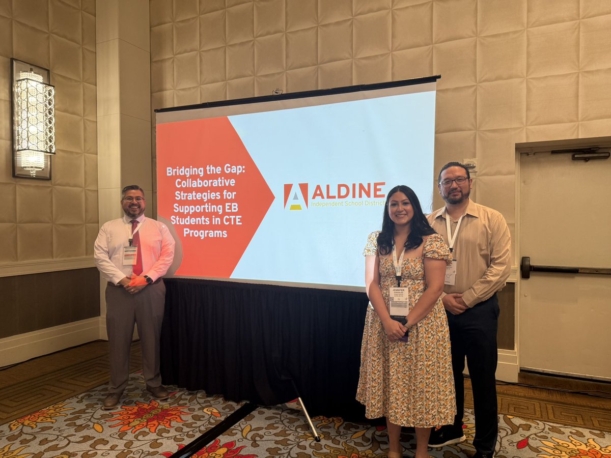 MsGonzalezAISD's tweet image. Language is a bridge, not a barrier! 🌉 Proud to share how we’re building inclusive CTE pathways for our EB students at #CTAT2025 with the Aldine Multilingual department #CTEforall #AldineStory @AldineISD @AldineCTE @MrYesWeCanales @MrCarmona2016