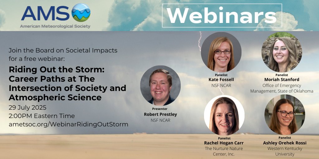 ametsoc's tweet image. Don't forget to join the AMS Board on Societal Impacts next week for a panel discussion among researchers and practitioners at the nexus of people, policy, and atmospheric science.
Register now: bit.ly/44hleRp