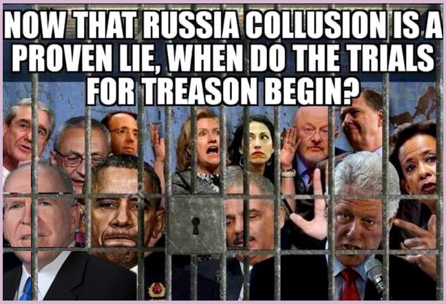 Now that Russia collusion is a proven lie when do the trials for TREASON begin?!