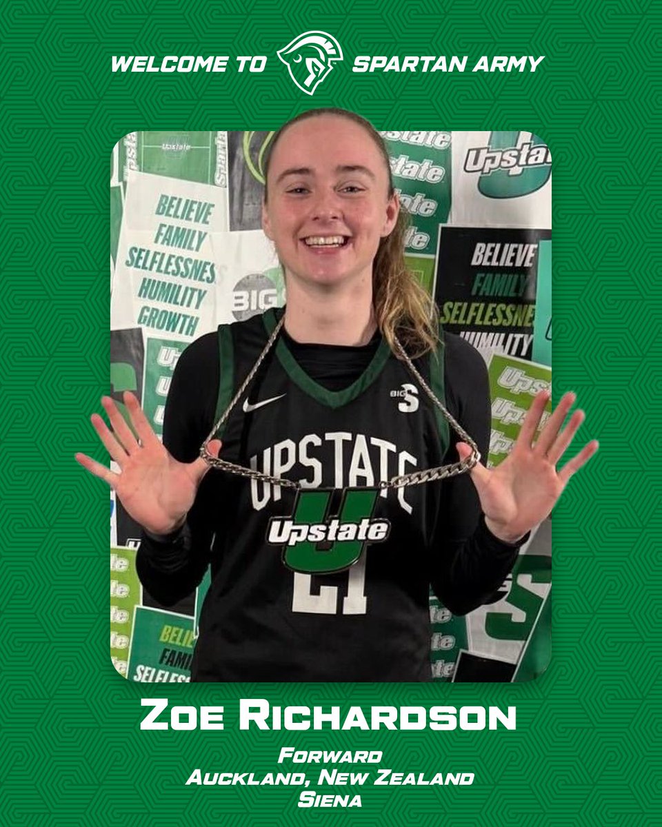 ⚔️ 𝑾𝒆𝒍𝒄𝒐𝒎𝒆 𝒕𝒐 𝒕𝒉𝒆 𝑺𝒑𝒂𝒓𝒕𝒂𝒏 𝑨𝒓𝒎𝒚 ⚔️

Welcome to Upstate Zoe!

She hails from Auckland, New Zealand and joins the Spartans from Siena. A multi-sport athlete, she competed for NZ's 3x3 and National Teams.

🔗 | brnw.ch/21wUljQ

#SpartanArmy ⚔️