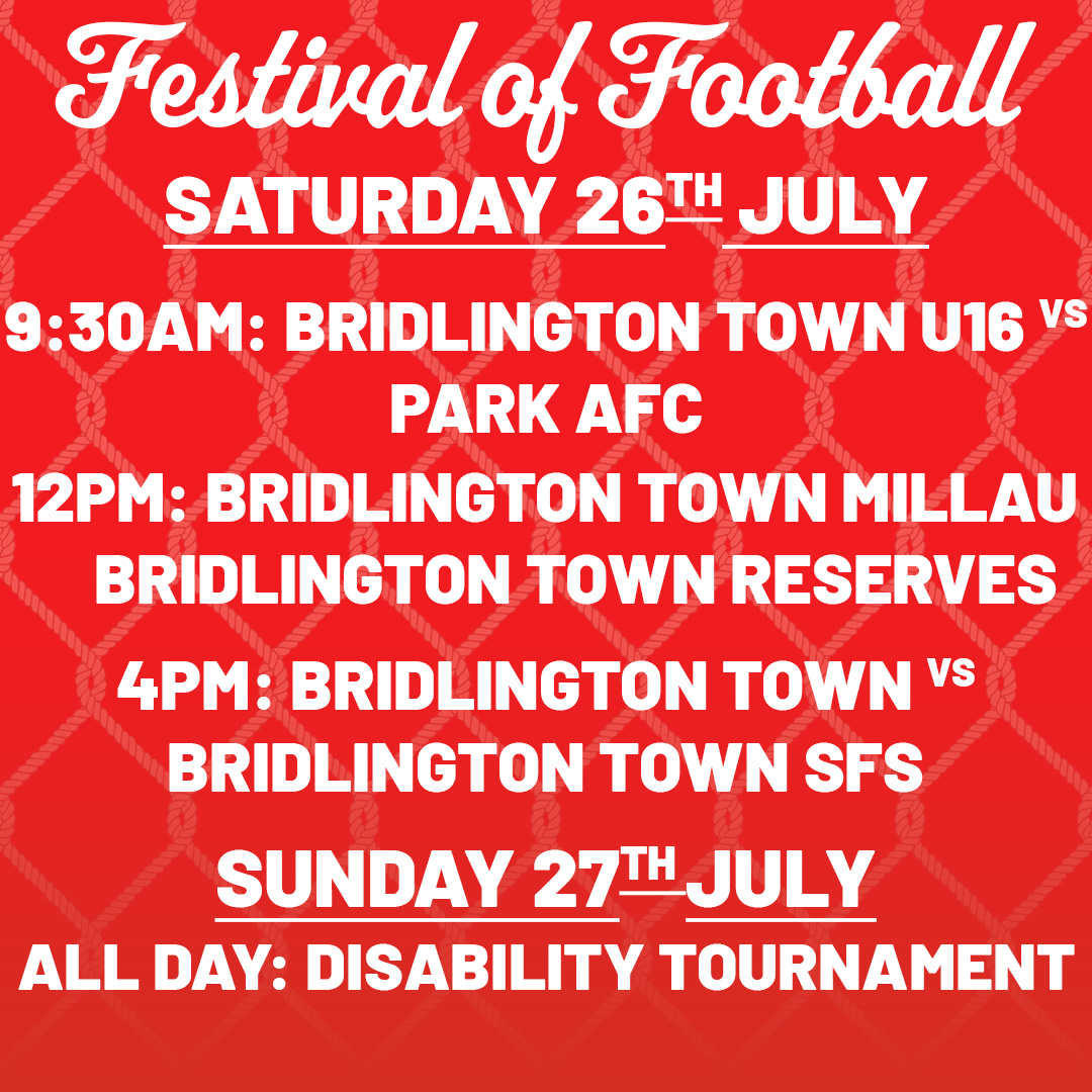 Come and join us for a Festival of Football this weekend!  

£3 gains entry to all three games on Saturday - season tickets purchased on or before 30th July are valid!  

🔴⚪ #SeaSeaSeasiders