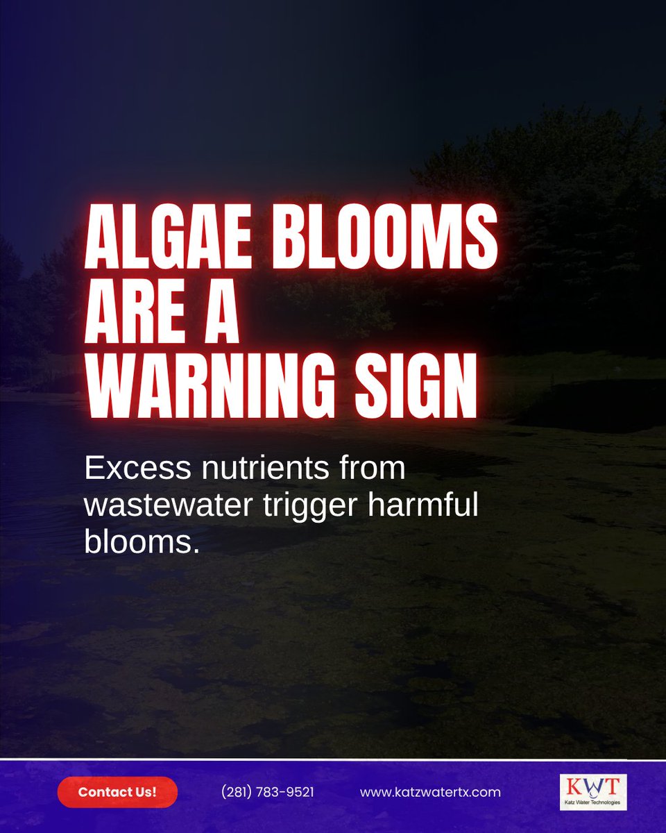 KatzWaterTech's tweet photo. That green film on the lake? It’s toxic algae, not just pond scum. 🌿

Let’s stop nutrient pollution before it poisons our water.

#AlgaeBlooms #WaterProtection #KatzWaterTechnologies https://t.co/Ji1xDfP9I0