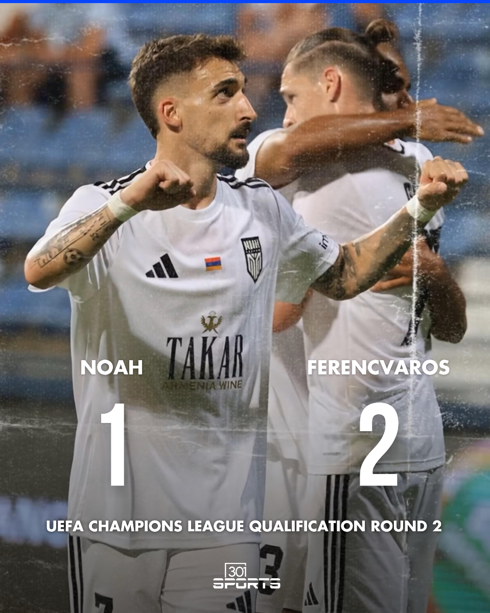 301arm's tweet image. In the first leg of the UEFA Champions League second qualifying round, Noah faced Ferencváros at the Vahagn Tumasyan Sports Complex in Abovyan.
In a tense match, the visitors managed to claim a 2-1 comeback victory.
Noah took the lead in the 36th minute thanks to an own goal by…