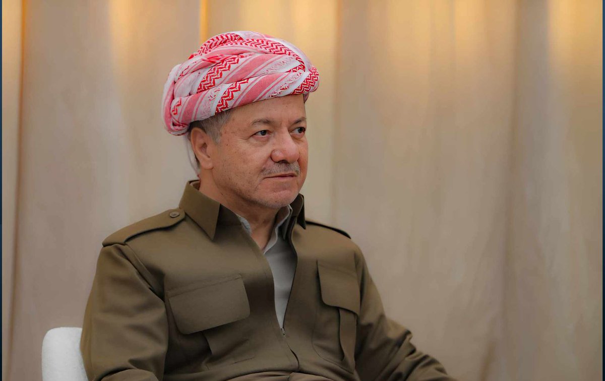 LezMediya's tweet image. 📍Serok Herêma Kurdistanê Mesûd Barzanî peyamek belav kir:
🗣️"Tevî hemû zextan jî wekî her demê gelê Kurdistanê xweragir bû"
#Barzani #kurdistan