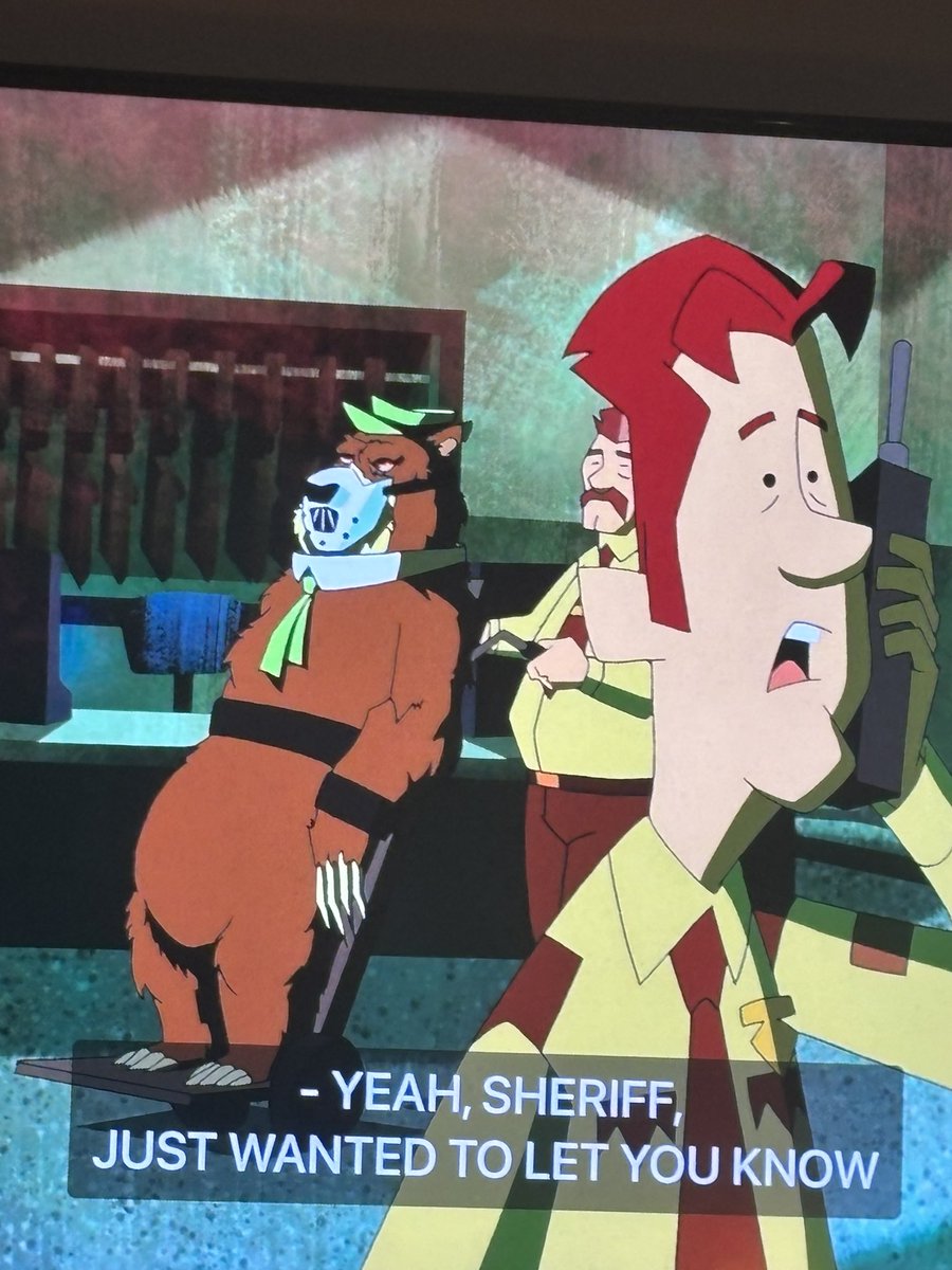 PoorlyAgedWho's tweet image. Showing my partner Mystery Incorporated for the first time and, for a show filled to the brim with 10/10 background gags, my favourite is still easily “hannibal lecter yogi bear in an asylum for criminally insane animals”