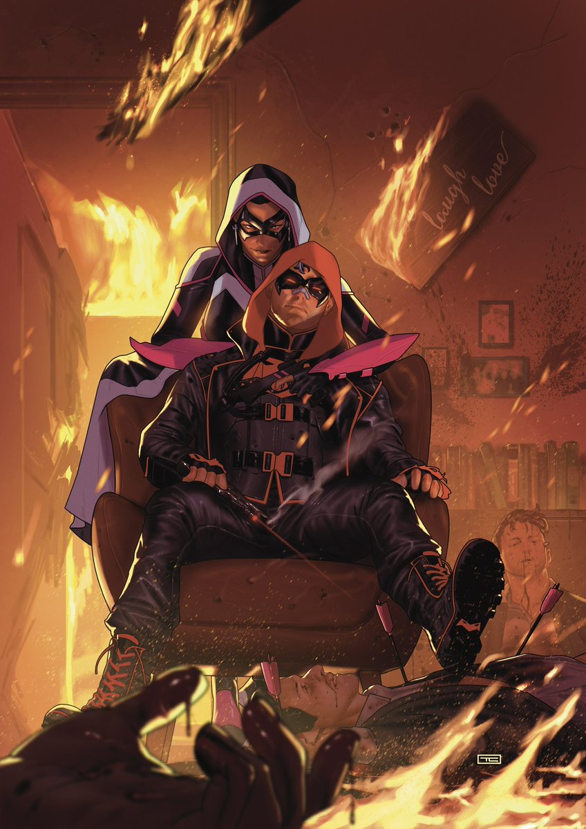 Muaadib's tweet image. Just announced, my first main cover for RED HOOD # 2, featuring the HUNTRESS, in stores October 2025.
Two of my favorite characters with a little sex and violence… I’m too excited for this one. Hope you dig it.