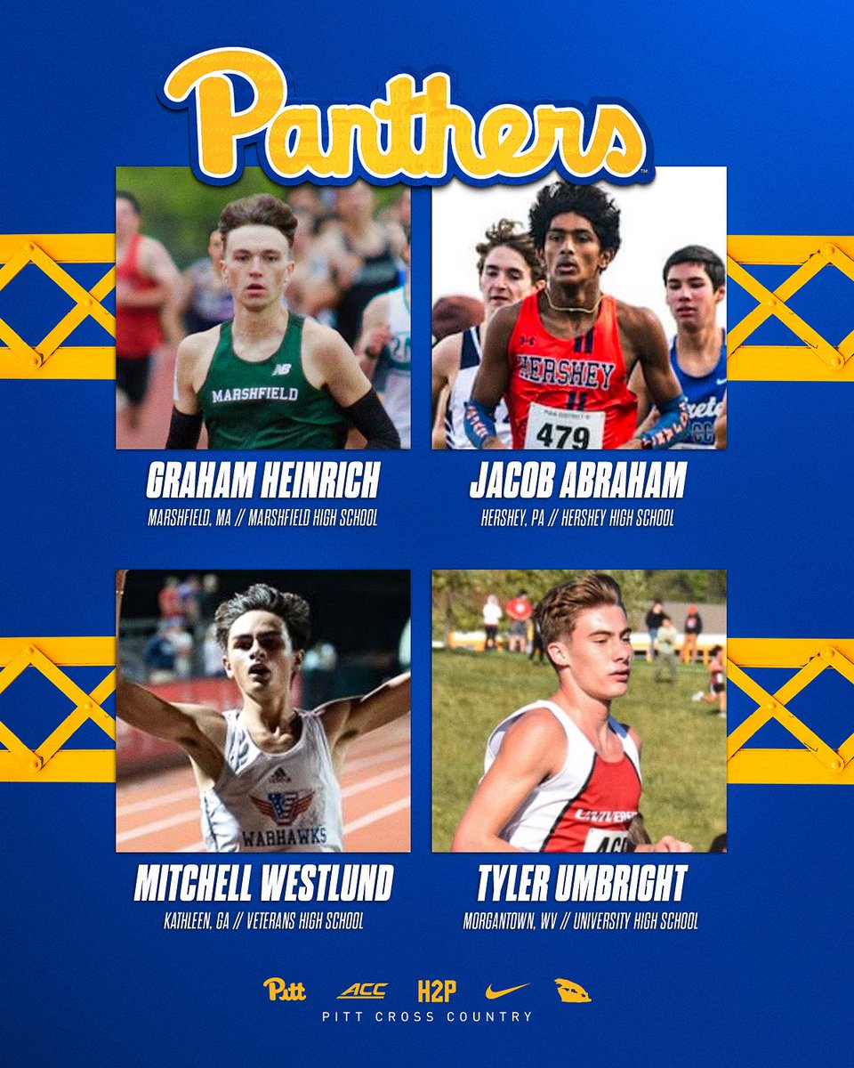 Pitt_TF_XC's tweet image. Four new Panthers coming to the 4️⃣1️⃣2️⃣
Welcome Graham, Jacob, Mitchell and Tyler!