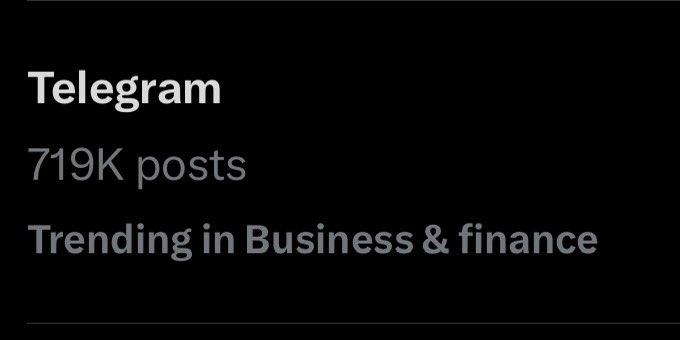 Telegram Trending on X 👀