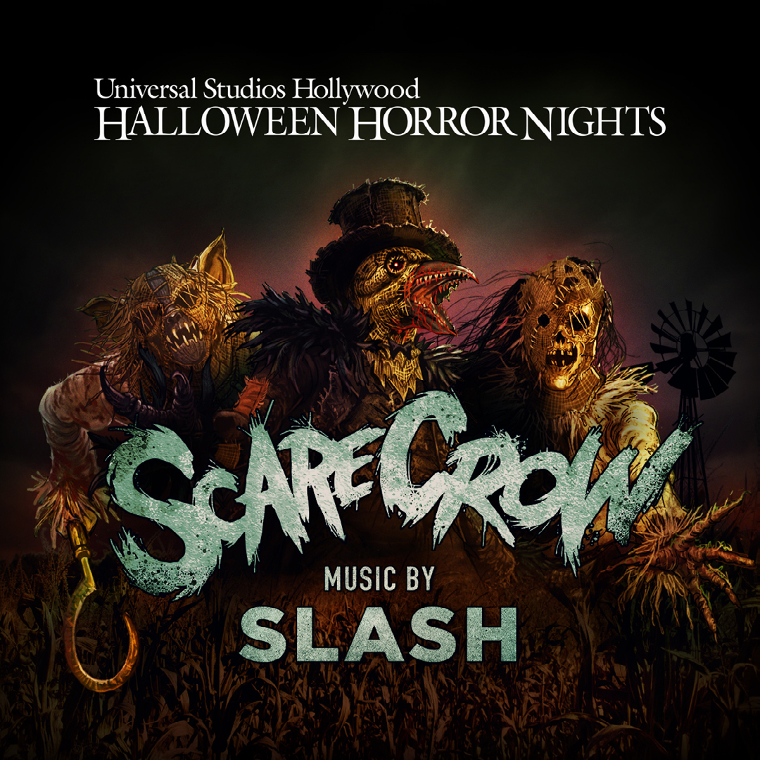 insideuniversal's tweet image. Scarecrow: Music by Slash has been announced for Halloween Horror Nights 2025 at Universal Studios Hollywood! @HorrorNights #UniversalHHN