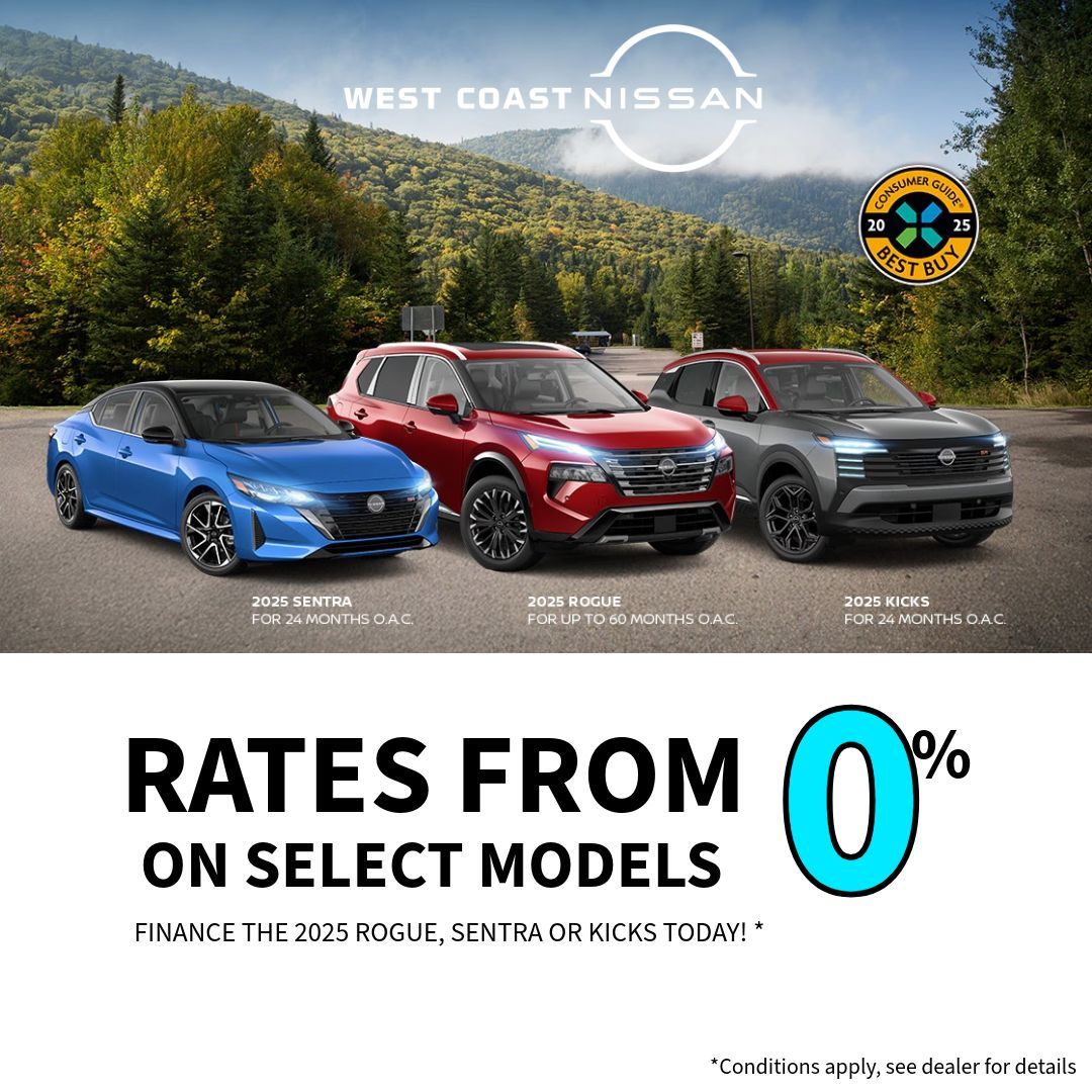 westcoastnissan's tweet image. The sun’s out and so are the deals!

Shop unbeatable summer savings on select models—only for a limited time.

Check it out at West Coast Nissan: tinyurl.com/44z4s6b5

#WeMakeItSimple #CarDeals #WestCoastNissan