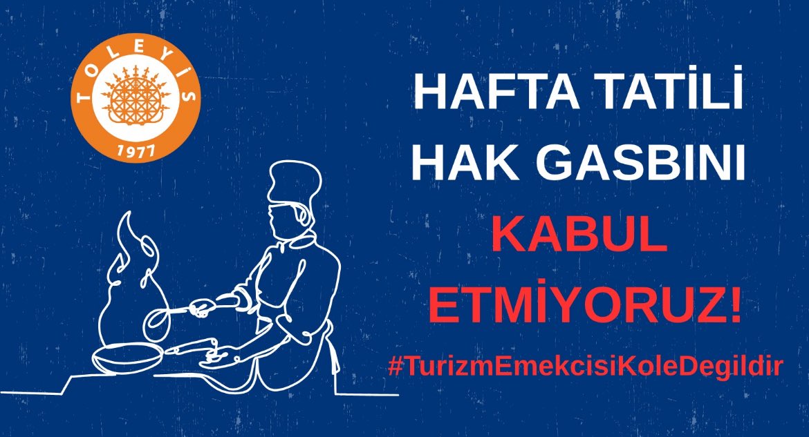 Sosyal devlet nerede?
Denetim nerede? Hak nerede?
10 gun araliksiz calismak mi normal?
<a href="/isikhanvedat/">Prof. Dr. Vedat Işıkhan</a> <a href="/MehmetNuriErsoy/">Mehmet Nuri Ersoy</a> <a href="/RTErdogan/">Recep Tayyip Erdoğan</a> <a href="/tcbestepe/">T.C. Cumhurbaşkanlığı</a> <a href="/iletisim/">T.C. İletişim Başkanlığı</a>
#TurizmEmekcisiKoleDegildir