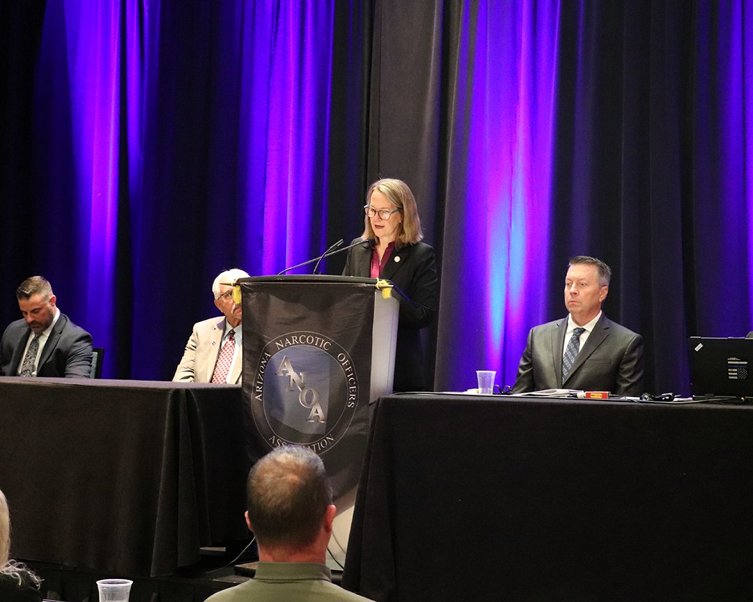 AZAGMayes's tweet image. It was an honor to speak at the ANOA training conference. Arizona narcotics officers are on the frontline of our fight against the fentanyl crisis. My office is proud to partner with them as we continue to aggressively investigate and prosecute the Mexican drug cartels.