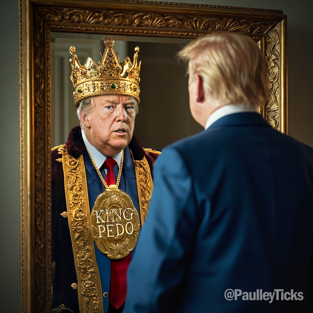 "Mirror, mirror, on the wall, who's the biggest PEDOPHILE of them all?"