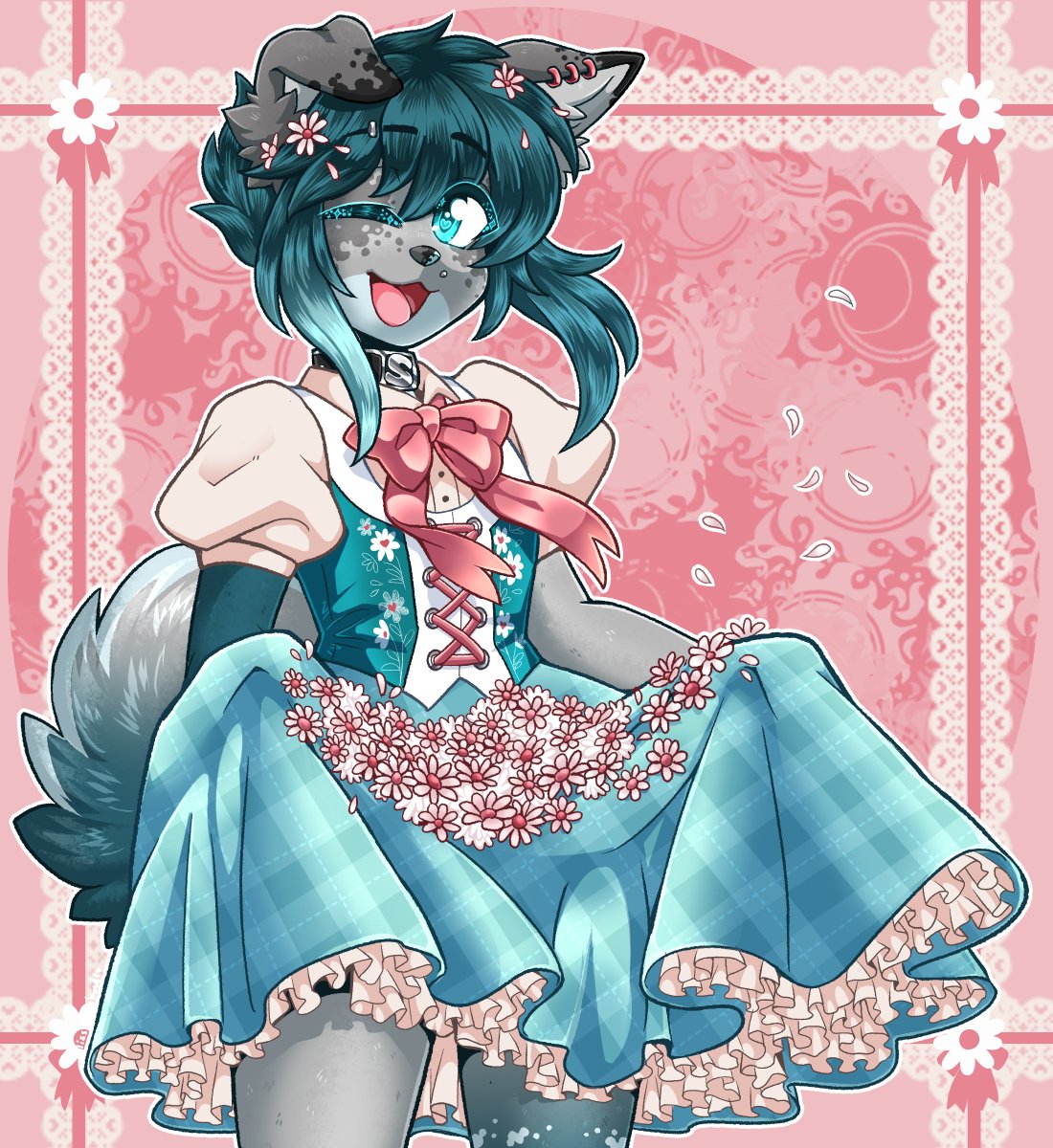 Miss_mossball's tweet image. A halfbody commission I did for @faRileyMutt !