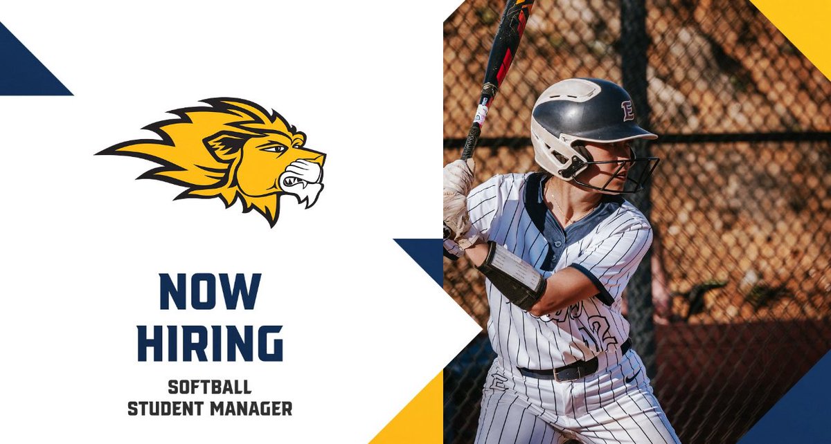 ‼️EMMANUEL SOFTBALL POSITIONS NEEDED‼️
🔴Graduate Assistant begins in the spring semester 
🔴 Student Manager begins in fall

please reach out to our head coach via Email
📫Kenneth.bellamy@ec.edu