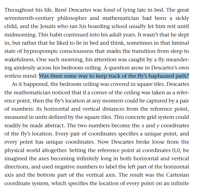 oldbooksguy's tweet image. that moment when a literal fly changed the history of mathematics