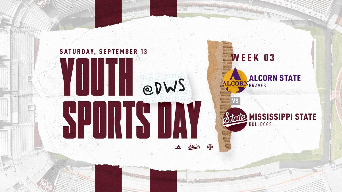 HailState's tweet image. We want to invite all youth sports players and their families to join @HailStateFB at Davis Wade on Sept. 13 for Youth Sports Day!
ℹ️ » hailst.at/25FBGroupSales
#HailState🐶