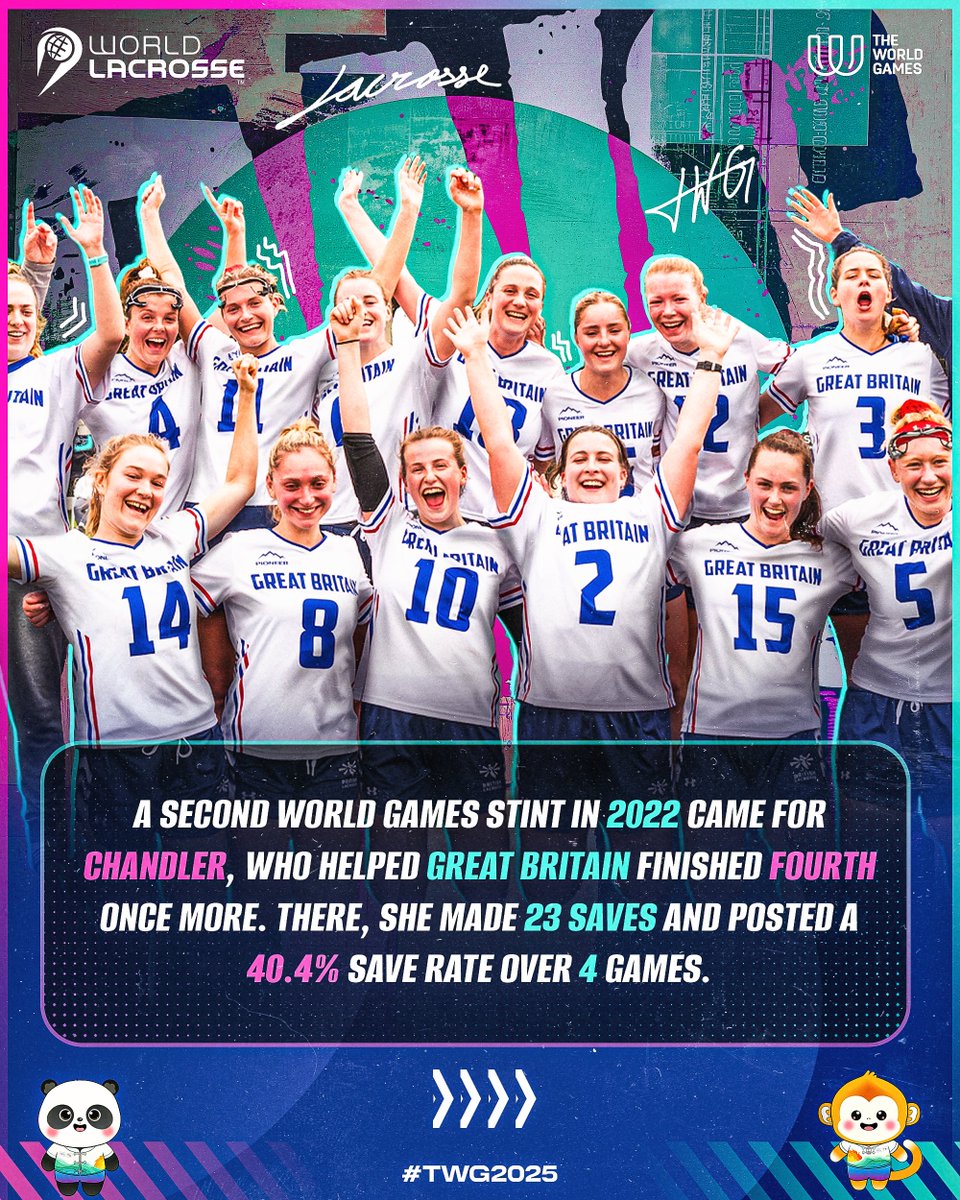 WorldLacrosse's tweet image. Third time's the charm? 🇬🇧
After consecutive 4th place finishes at The World Games, Emilie Chandler and Great Britain will look to barge onto the podium in Chengdu while keeping their Olympic dream burning along the way 🔥
#TWG2025 x #Lacrosse