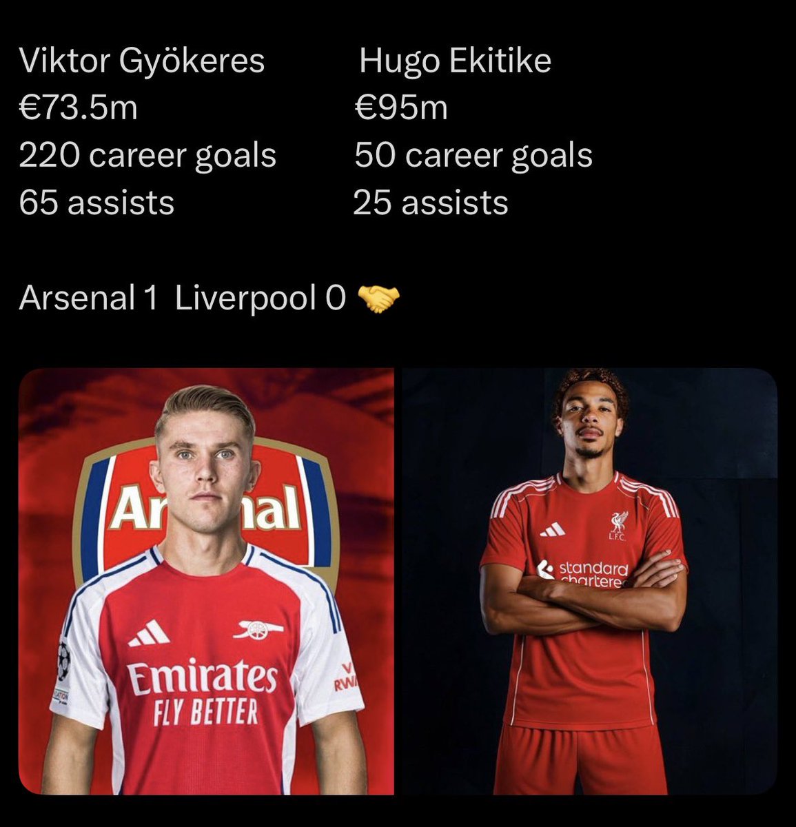 TaxiManTips's tweet image. Levels to this transfer lark 😮‍💨

#Gyokeres 🔴⚪️
