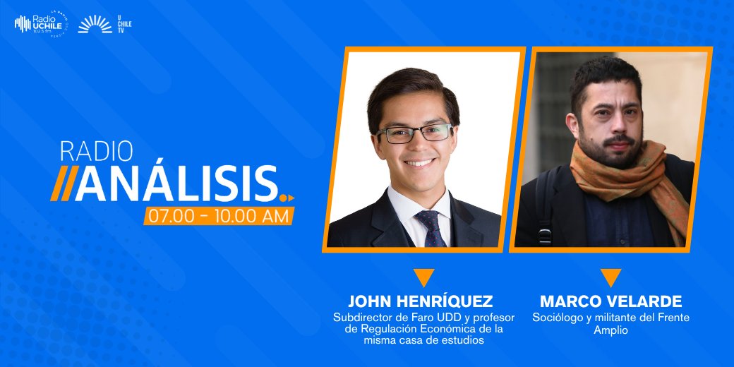 MAÑANA en #RadioAnálisis: conversamos con el subdirector de Faro UDD, <a href="/johenriquez93/">John Henriquez</a>; y con el sociólogo y militante del Frente Amplio, <a href="/MarcoVelarde/">Marco Velarde</a>.

📻102.5 FM
💻radio.uchile.cl