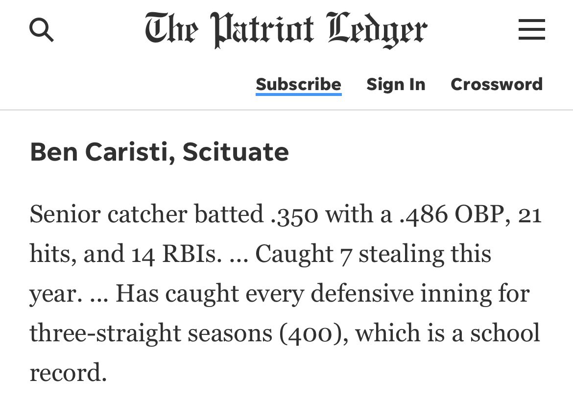 Scituate Baseball tweet media