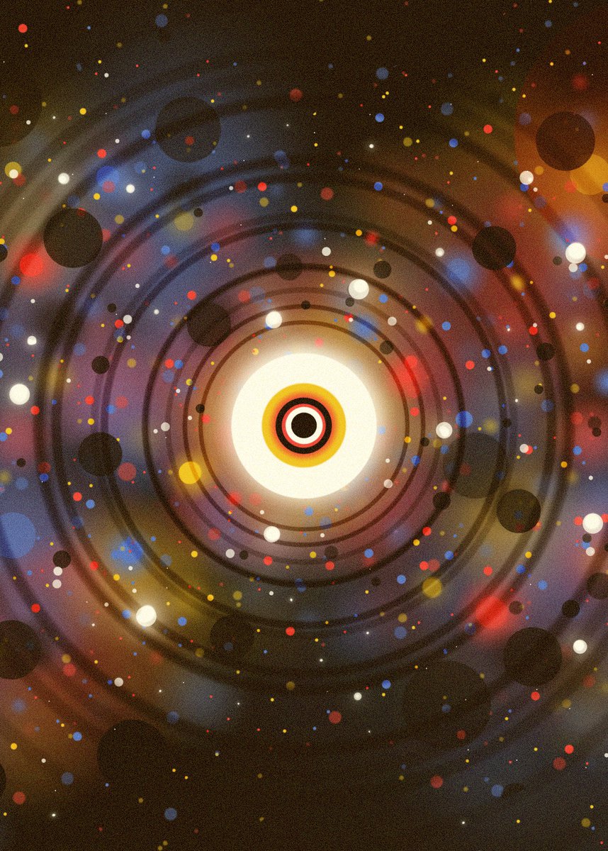 eyebots's tweet image. AURA
Years ago I experienced visual aura from ocular migraines. A pinhole of multicolored light would appear in front of me and spread, slowly rendering me blind, and then recede as my vision returned.
It was terrifying and also oddly mesmerizing. It kind of looked like this.