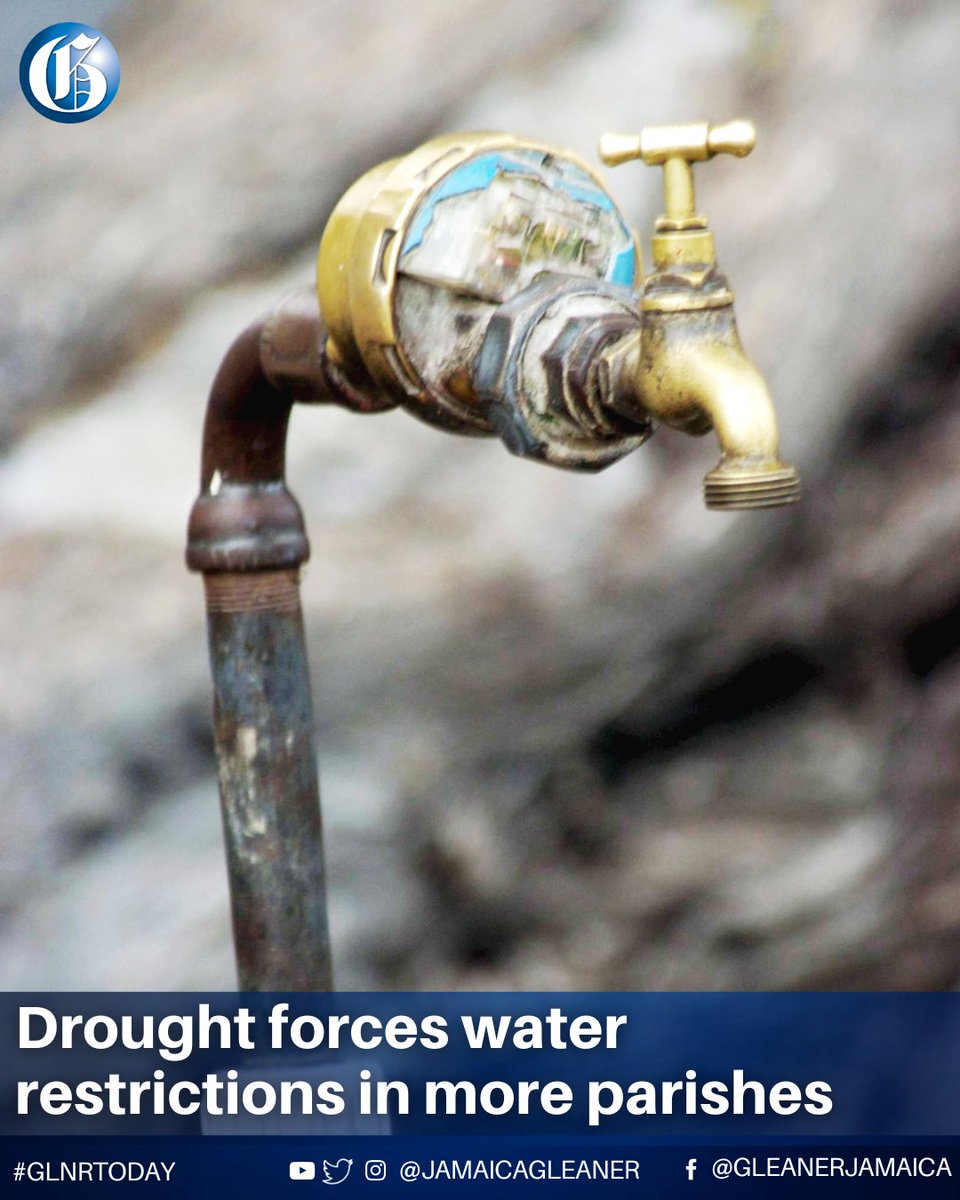 JamaicaGleaner's tweet image. The National Water Commission is reporting that it has moved to regulate water supply in sections of St Ann, St Mary, Portland, St Thomas, and rural St Andrew arising from the impact of the ongoing drought.
Read more: jamaica-gleaner.com/article/news/2… #GLNRToday