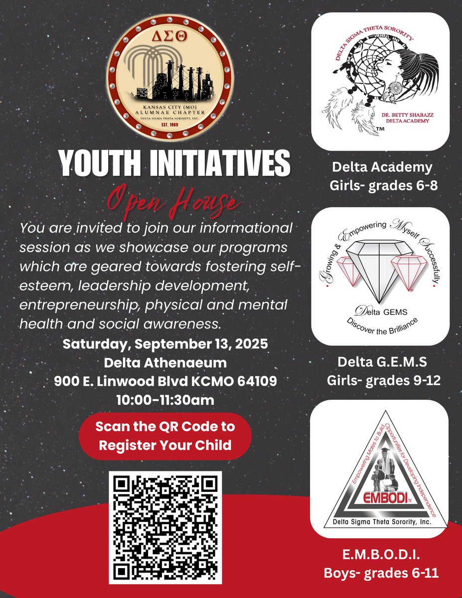You are invited to join our informational session for our Youth Initiative Programs on Sat, Sept 13 at 10:00am as we showcase our programs which are geared towards fostering self-esteem, leadership development, entrepreneurship, physical and mental health and social awareness