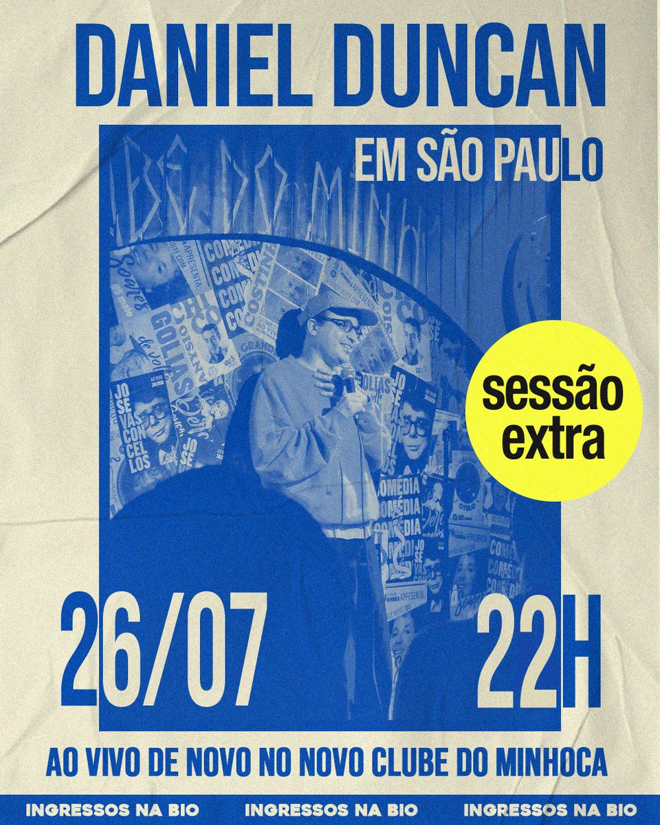 daniduncan's tweet image. sábado agora em são paulo comemorando você sabe o quê
🎟️ sympla.com.br/evento/sessao-…