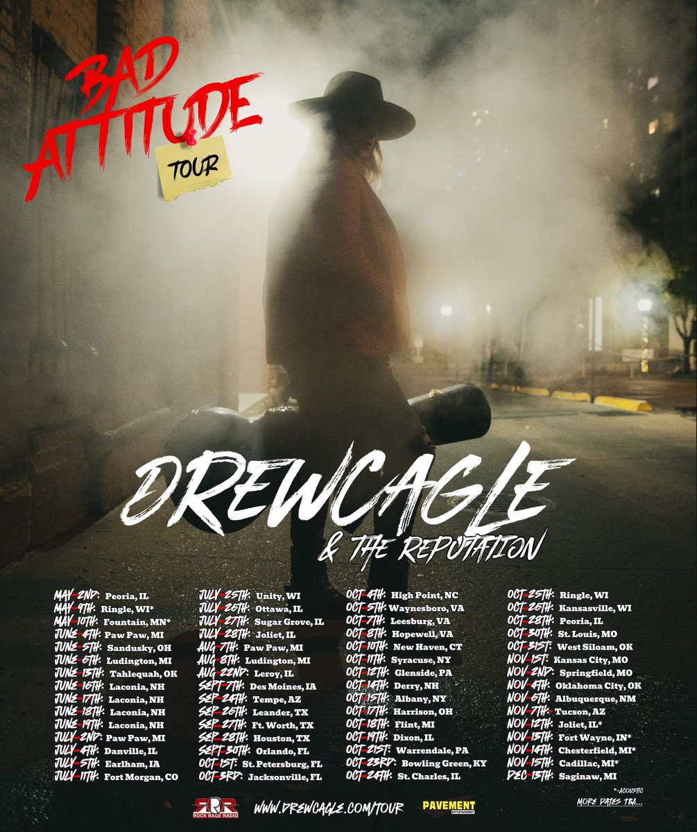 Drew Cagle & The Reputation (@drewcagle_tr) on Twitter photo 10 NEW SHOWS JUST ADDED TO THE π½ππ πΌπ©π©ππ©πͺππ ππ€πͺπ§! βπ€
ποΈ: drewcagle.com/tour 10 NEW SHOWS JUST ADDED TO THE π½ππ πΌπ©π©ππ©πͺππ ππ€πͺπ§! βπ€
ποΈ: drewcagle.com/tour