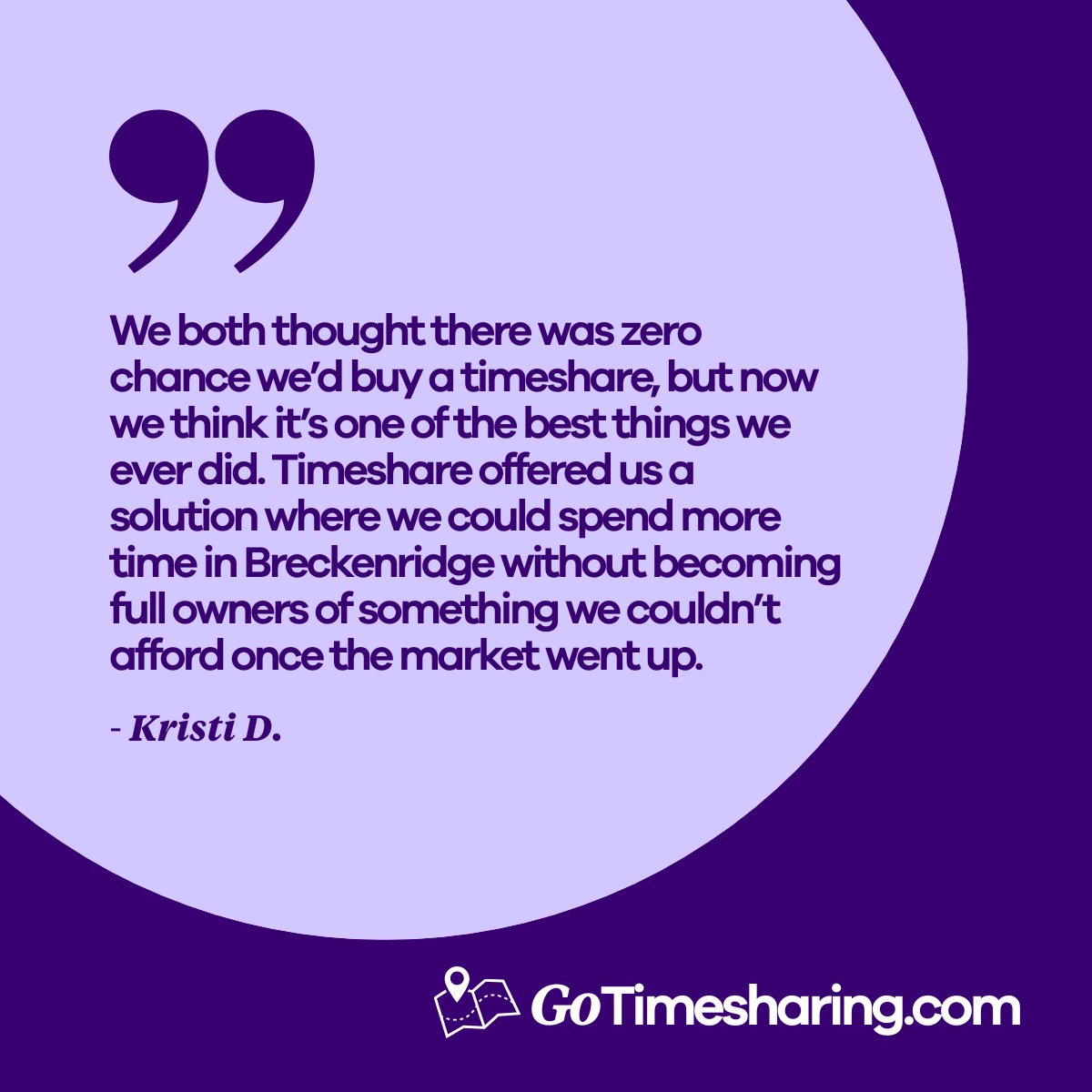 “Zero chance” turned into their best decision ever. Timesharing gave them the flexibility to vacation in Breckenridge affordably. Discover more stories at GoTimesharing.com.